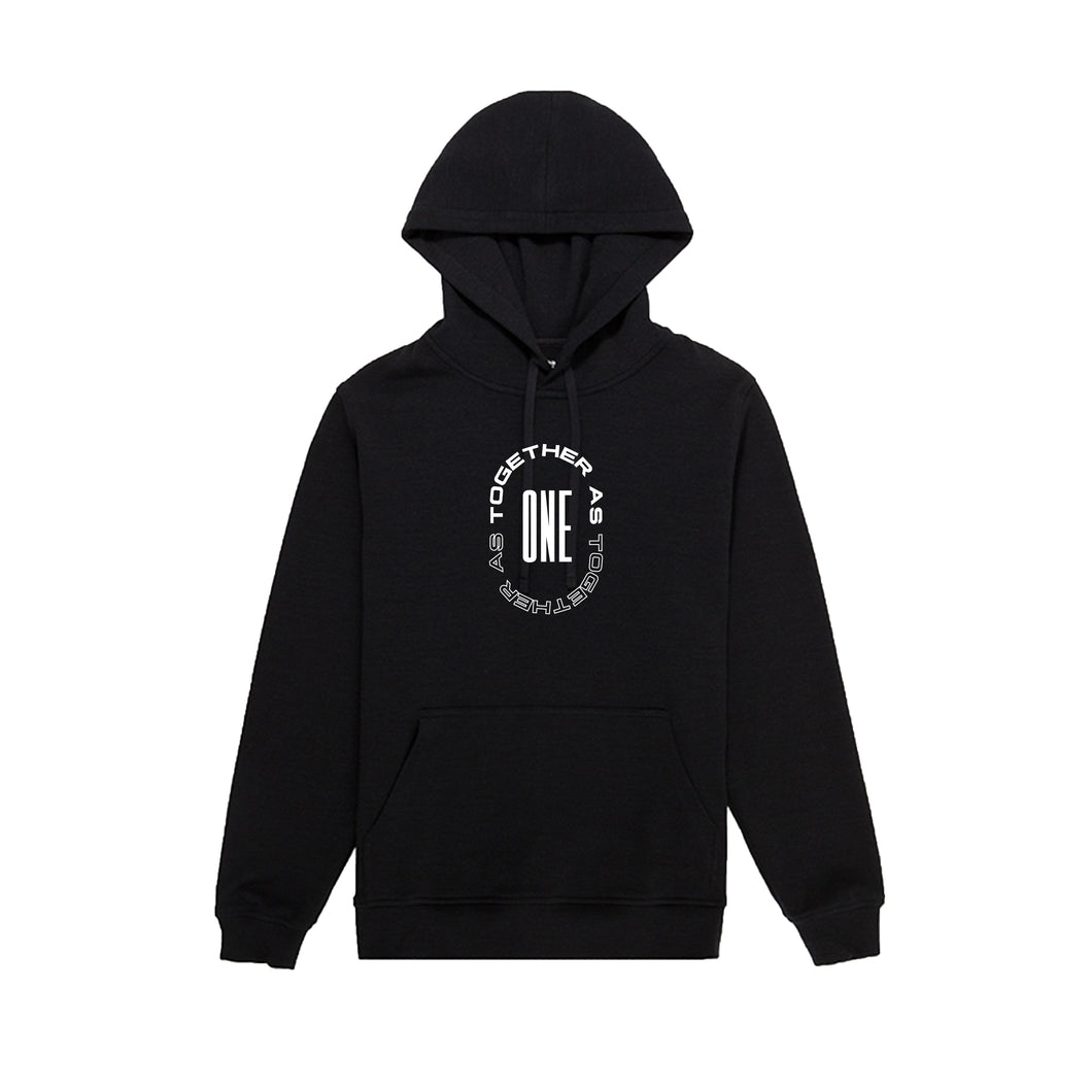 CHANDAIL À CAPUCHE (HOODIE) - TOGETHER AS ONE  - Black (NOIR)